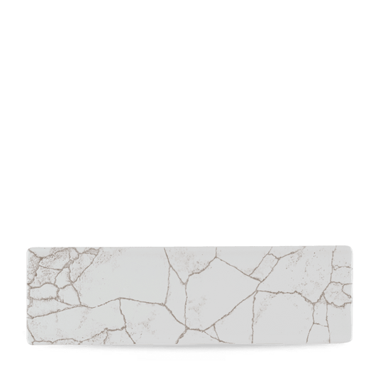 Studio Prints Kintsugi Agate Grey Oblong Plate 30X9Cm Box of 6 (3-5 Working Days Delivery)
