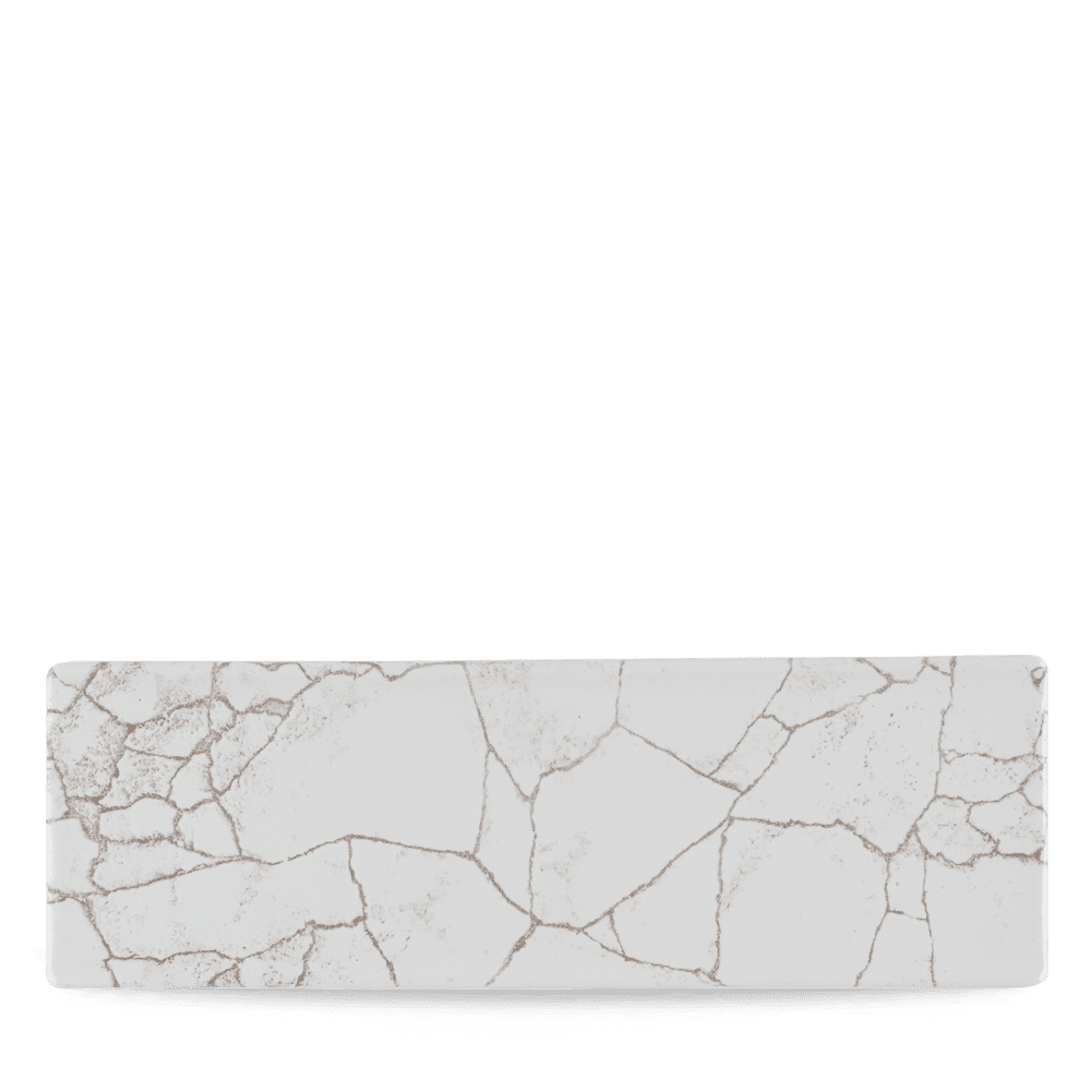 Studio Prints Kintsugi Agate Grey Oblong Plate 33X11Cm Box 6