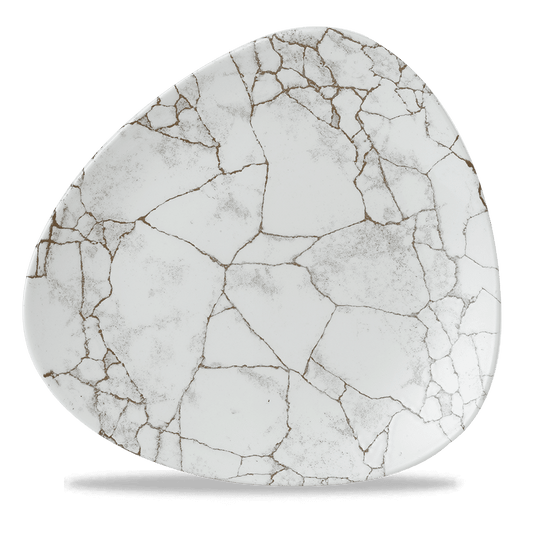 Studio Prints Kintsugi Agate Grey Lotus Plate 11 1/4" Box of 12 (3-5 Working Days Delivery)