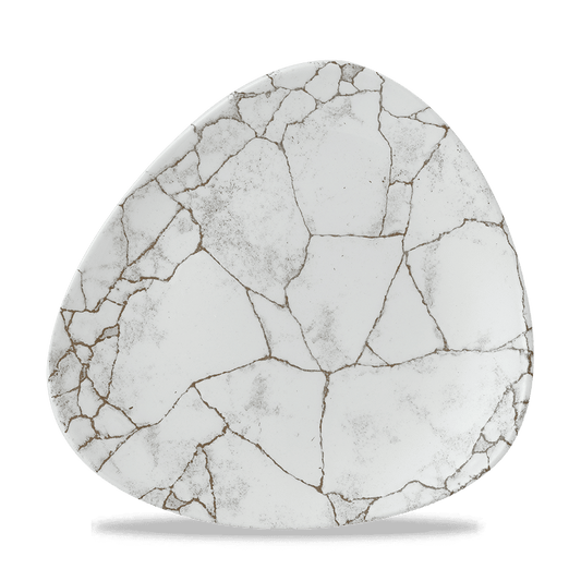 Studio Prints Kintsugi Agate Grey Lotus Plate 9 5/8" Box of 12 (3-5 Working Days Delivery)