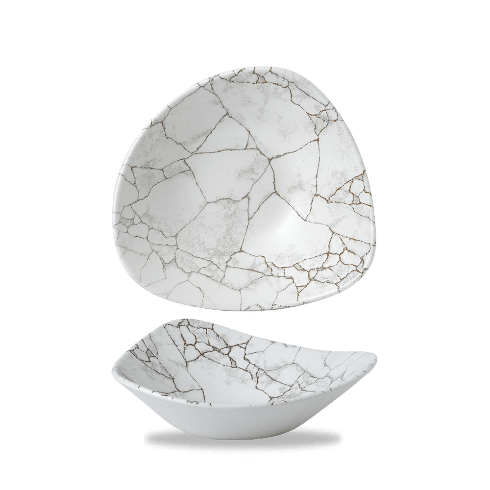 Studio Prints Kintsugi Agate Grey Lotus Bowl 9" Box 12
