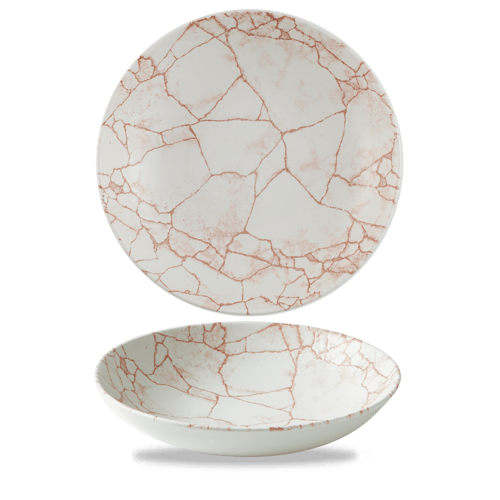 Studio Prints Kintsugi Coral Evolve Coupe Bowl 9.75" Box 12