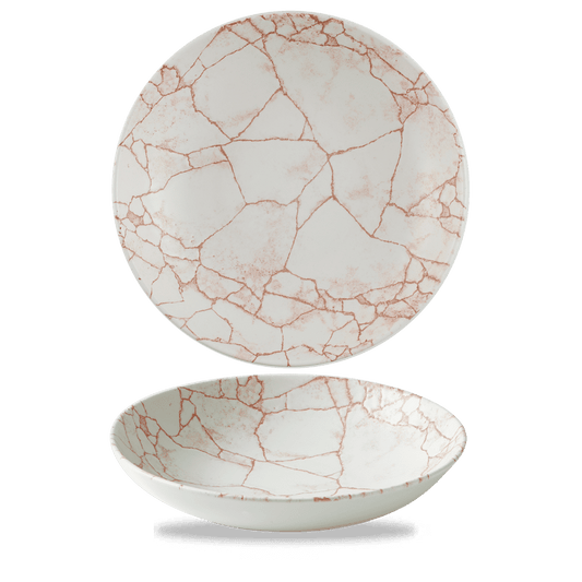 Studio Prints Kintsugi Coral Evolve Coupe Bowl 9.75" Box of 12 (3-5 Working Days Delivery)