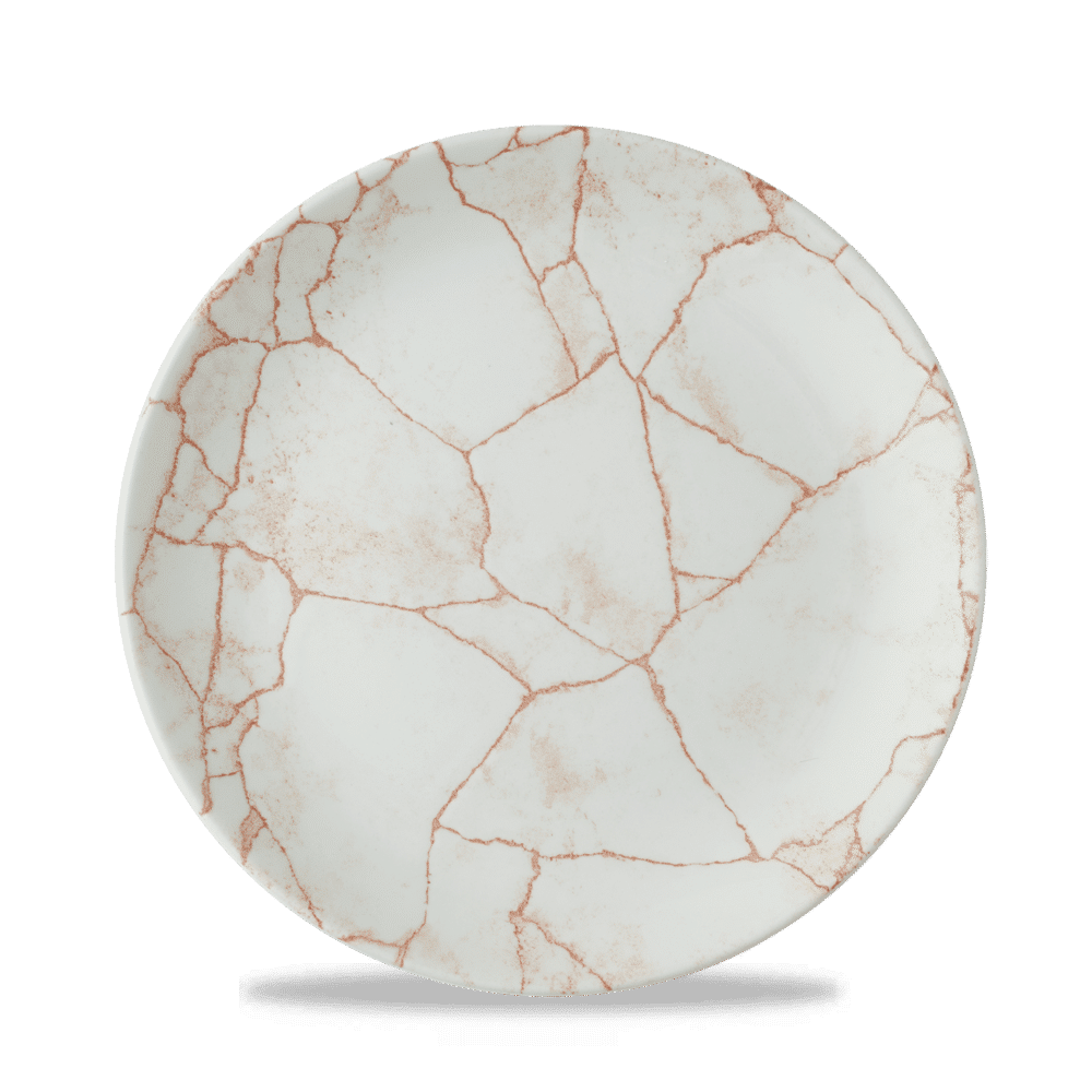 Studio Prints Kintsugi Coral Evolve Coupe Plate 8.67" Box 12