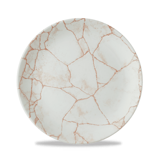 Studio Prints Kintsugi Coral Evolve Coupe Plate 8.67" Box of 12 (3-5 Working Days Delivery)