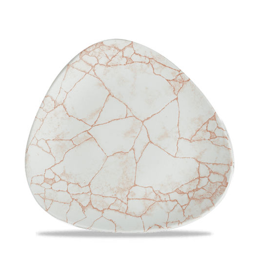 Studio Prints Kintsugi Coral Lotus Plate 8" Box of 12 (3-5 Working Days Delivery)