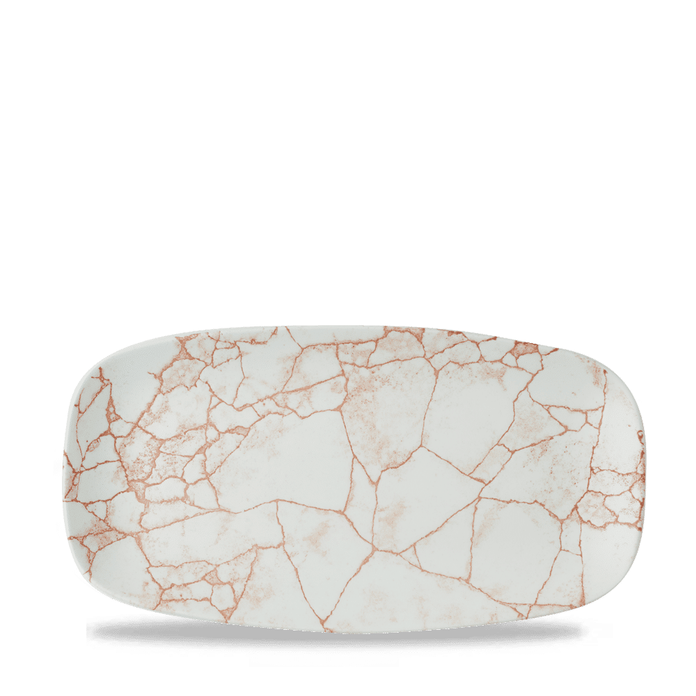 Studio Prints Kintsugi Coral  Chefs Oblong Plate 11 3/4X6" Box 12