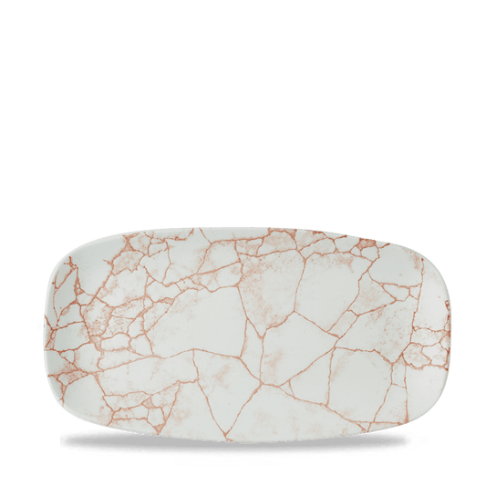 Studio Prints Kintsugi Coral Chefs Oblong Plate 11 3/4X6" Box of 12 (3-5 Working Days Delivery)