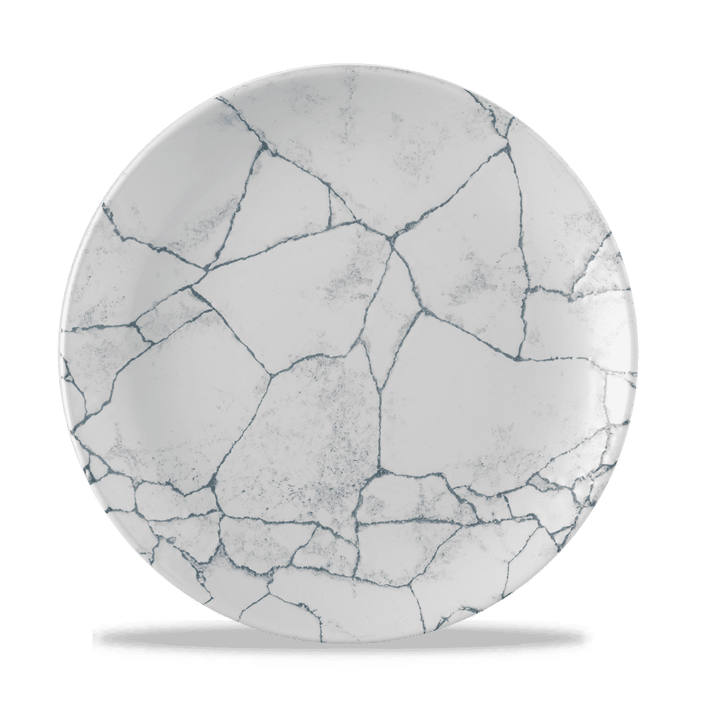 Studio Prints Kintsugi Pearl Grey Evolve Coupe Plate 10.25" Box 12
