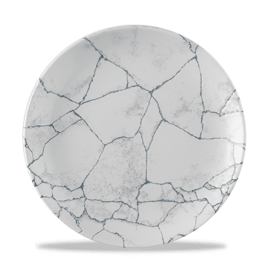 Studio Prints Kintsugi Pearl Grey Evolve Coupe Plate 10.25" Box of 12 (3-5 Working Days Delivery)