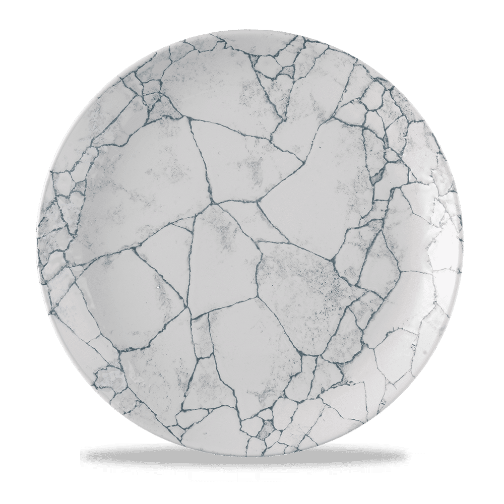 Studio Prints Kintsugi Pearl Grey Evolve Coupe Plate 11.25" Box 12