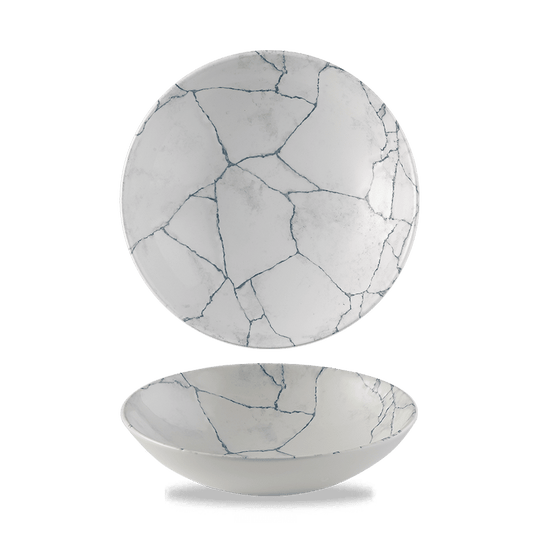 Studio Prints Kintsugi Pearl Grey Evolve Coupe Bowl 7.25" Box of 12 (3-5 Working Days Delivery)