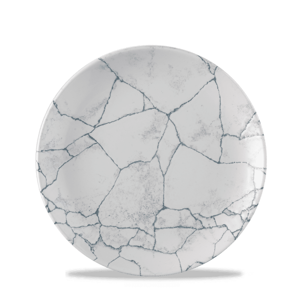 Studio Prints Kintsugi Pearl Grey Evolve Coupe Plate 8.67" Box 12