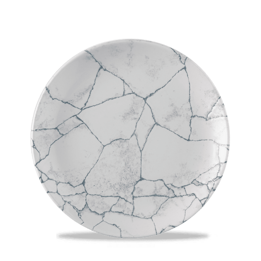 Studio Prints Kintsugi Pearl Grey Evolve Coupe Plate 8.67" Box of 12 (3-5 Working Days Delivery)