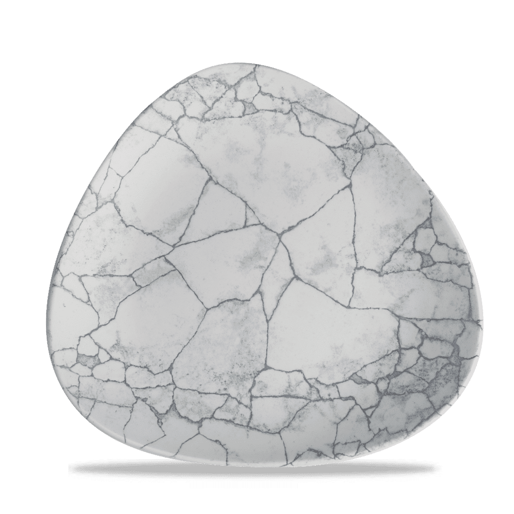 Studio Prints Kintsugi Pearl Grey Lotus Plate 11 1/4" Box 12