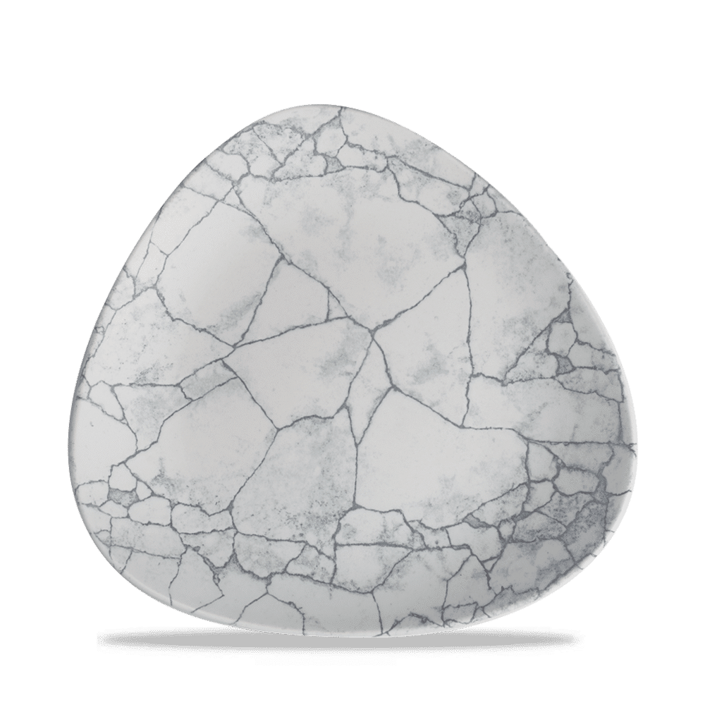 Studio Prints Kintsugi Pearl Grey Lotus Plate 8" Box 12