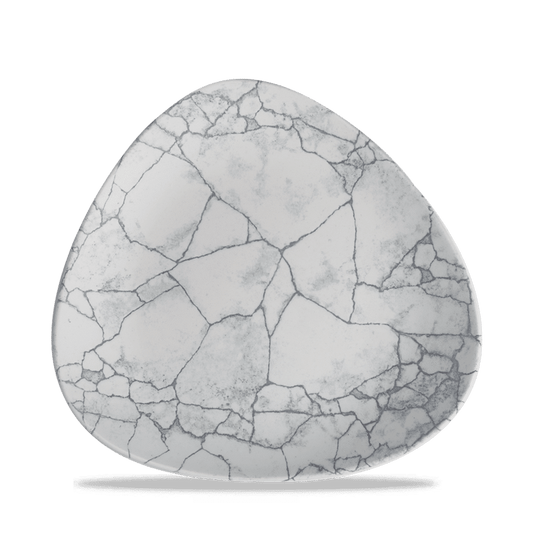 Studio Prints Kintsugi Pearl Grey Lotus Plate 8" Box of 12 (3-5 Working Days Delivery)