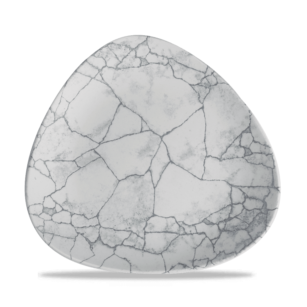 Studio Prints Kintsugi Pearl Grey Lotus Plate 9 5/8" Box 12
