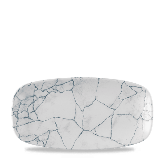 Studio Prints Kintsugi Pearl Grey Chefs Oblong Plate 11 3/4X6" Box of 12 (3-5 Working Days Delivery)