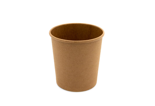 16oz Kraft Paper Soup Containerr Pack of 500 - 98mm dia / 75mm height height (Lid 2130017Q)