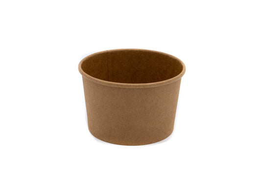 8oz Kraft Paper Soup Containerr Pack of 500 - 98mm dia / 63 height (Lid 2130017Q)
