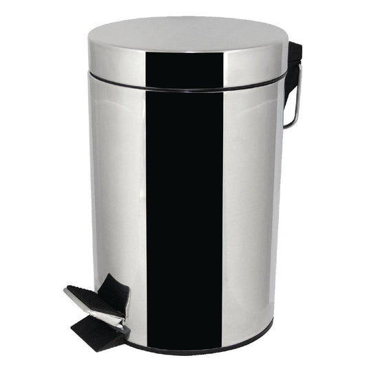 Bolero Pedal Bin Stainless Steel 3Ltr