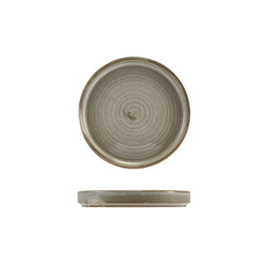 Terra Porcelain Grey Low Presentation Plate 14cm - Pack of 6
