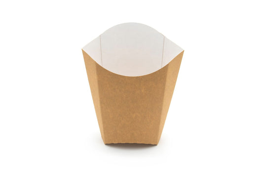 Large Kraft Compostable Chip Scoop Case of 1000 - 90 x 40 x 150mm