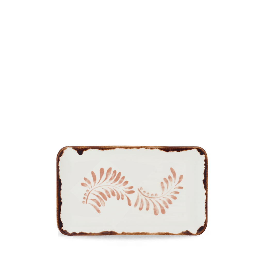 Harvest Mediterranean Terracotta  Organic Rectangular Plate 10.6X6.3" Box 12