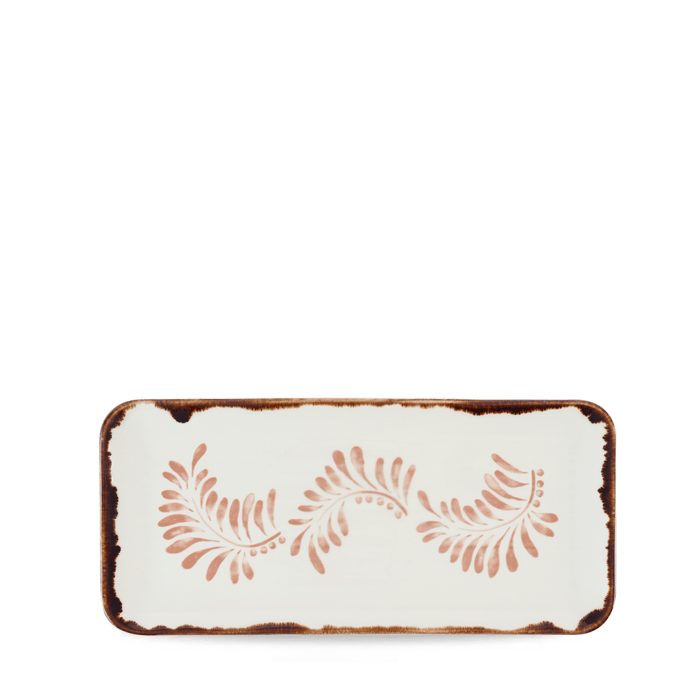 Harvest Mediterranean Terracotta Organic Coupe Rect Platter 13 3/4X6 1/4" Box 6