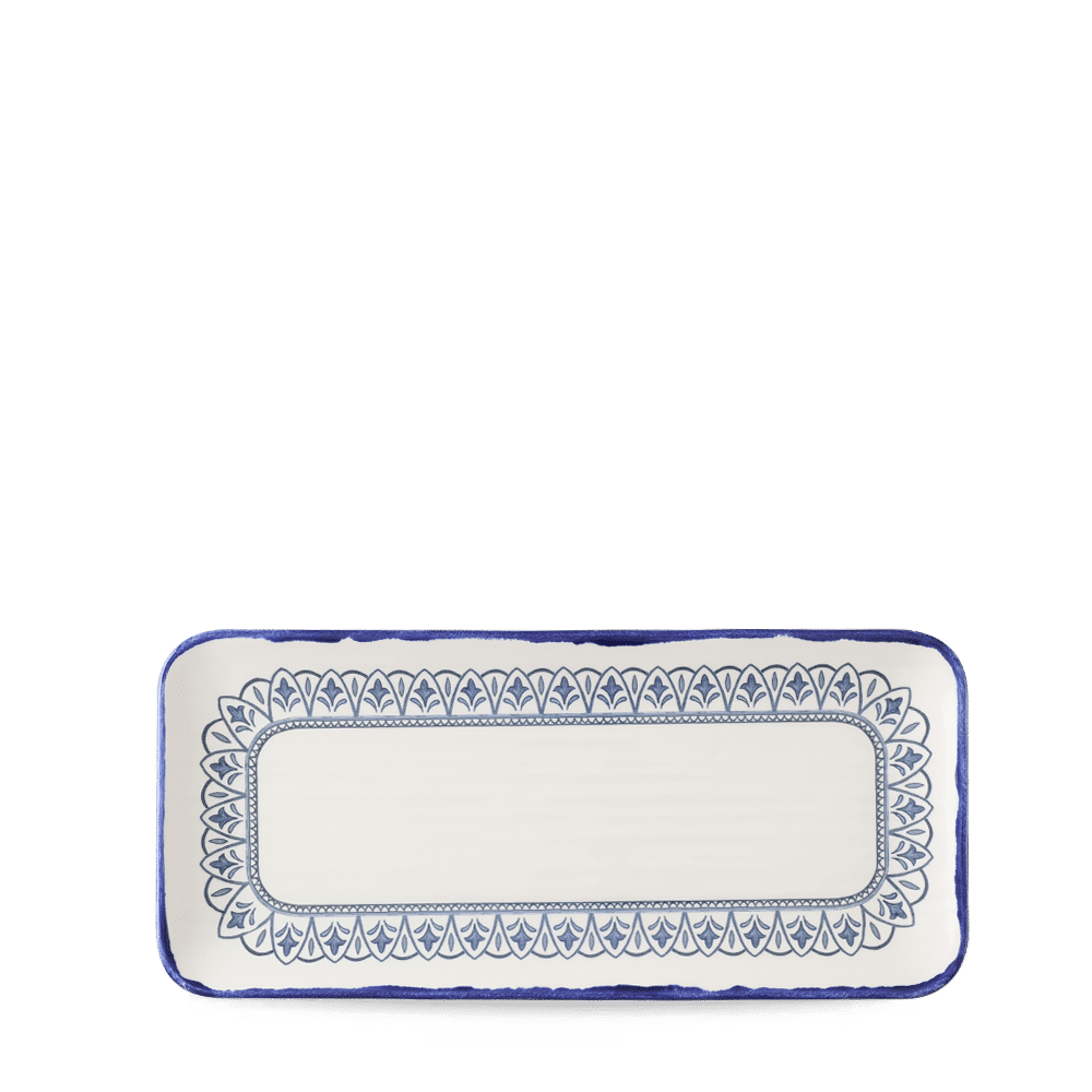 Harvest Mediterranean Moresque Organic Coupe Rect Platter 13 3/4X6 1/4" Box 6
