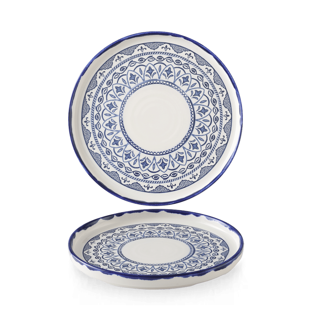 Harvest Mediterranean Moresque  Walled Plate 8.25" Box 6