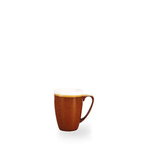 Monochrome Cinnamon Brown Profile Mug 12Oz Box of 12 (3-5 Working Days Delivery)