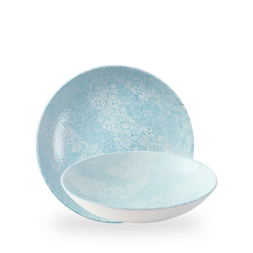 Med Tiles Aquamarine Evolve Coupe Bowl 9.75" Box of 12 (3-5 Working Days Delivery)