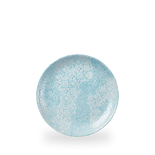 Med Tiles Aquamarine Evolve Coupe Plate 8.67" Box of 12 (3-5 Working Days Delivery)
