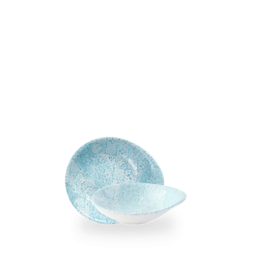 Med Tiles Aquamarine Round Round Dish 6 3/8X5 5/8" Box 12