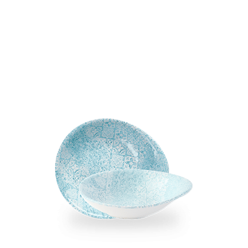 Med Tiles Aquamarine Round Round Dish 7 2/8X6.5" Box 12