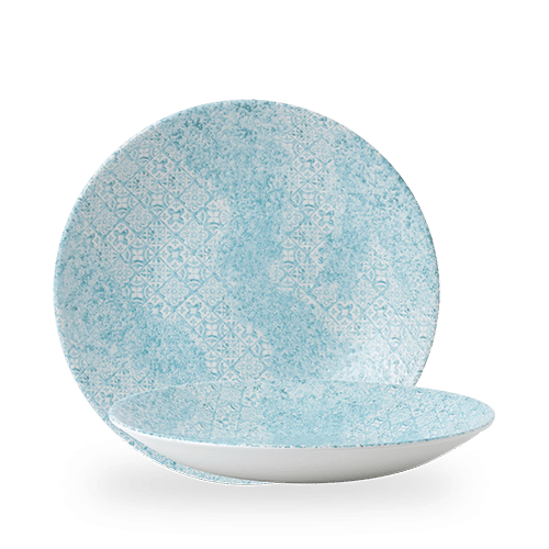 Aquamarine  Med Tiles Deep Coupe Plate 11" Box 12