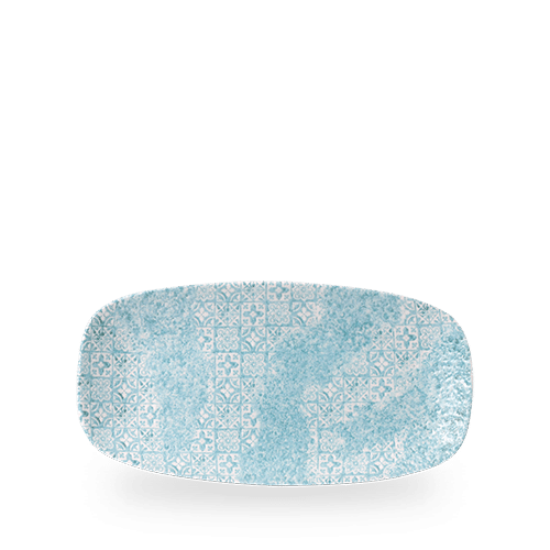 Aquamarine  Med Tiles Chefs Oblong Plate 11 3/4X6" Box 12
