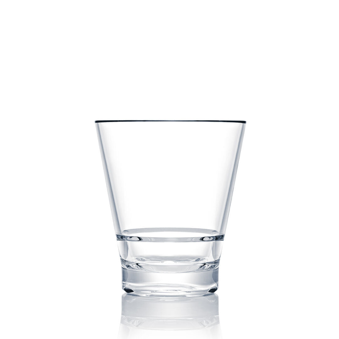 Polycarbonate Capella Stack Clear Short Double Rocks 14.5oz (41.5cl) Box of 12