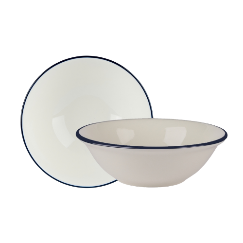 Modest Navy Oatmeal Bowl 16cm/15oz Box of 12