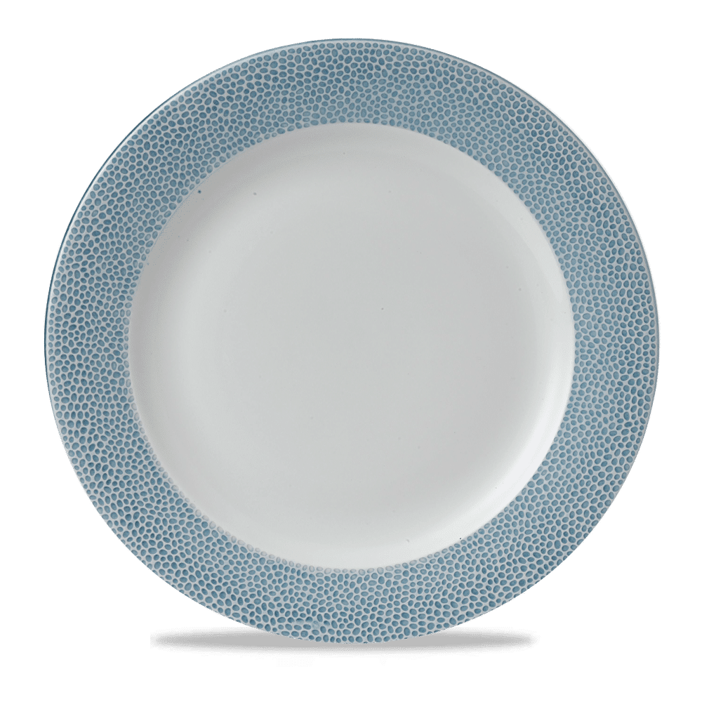 Isla Spinwash Ocean Blue Profile Wide Rim Plate 12" Box 12