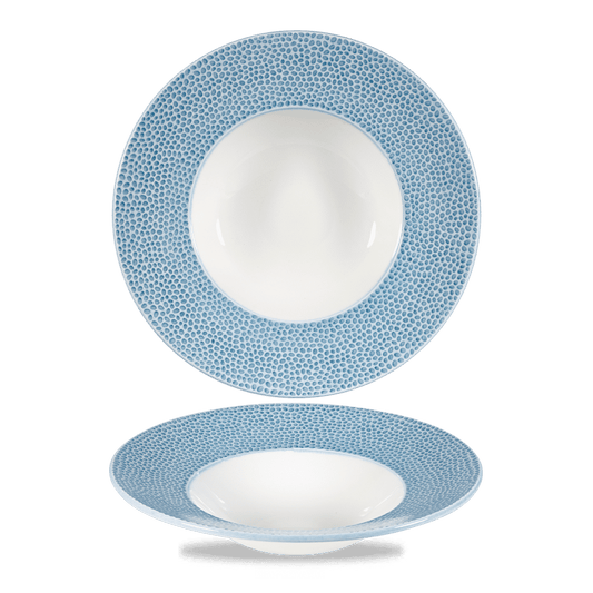 Isla Spinwash Ocean Blue Wide Rim Bowl 9 1/2" Box of 12 (3-5 Working Days Delivery)