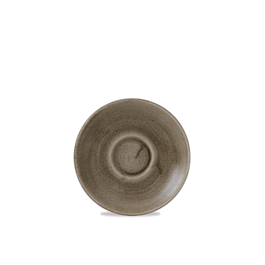 Stonecast Patina Antique Taupe Espresso Saucer 4.5" Box of 12 (3-5 Working Days Delivery)