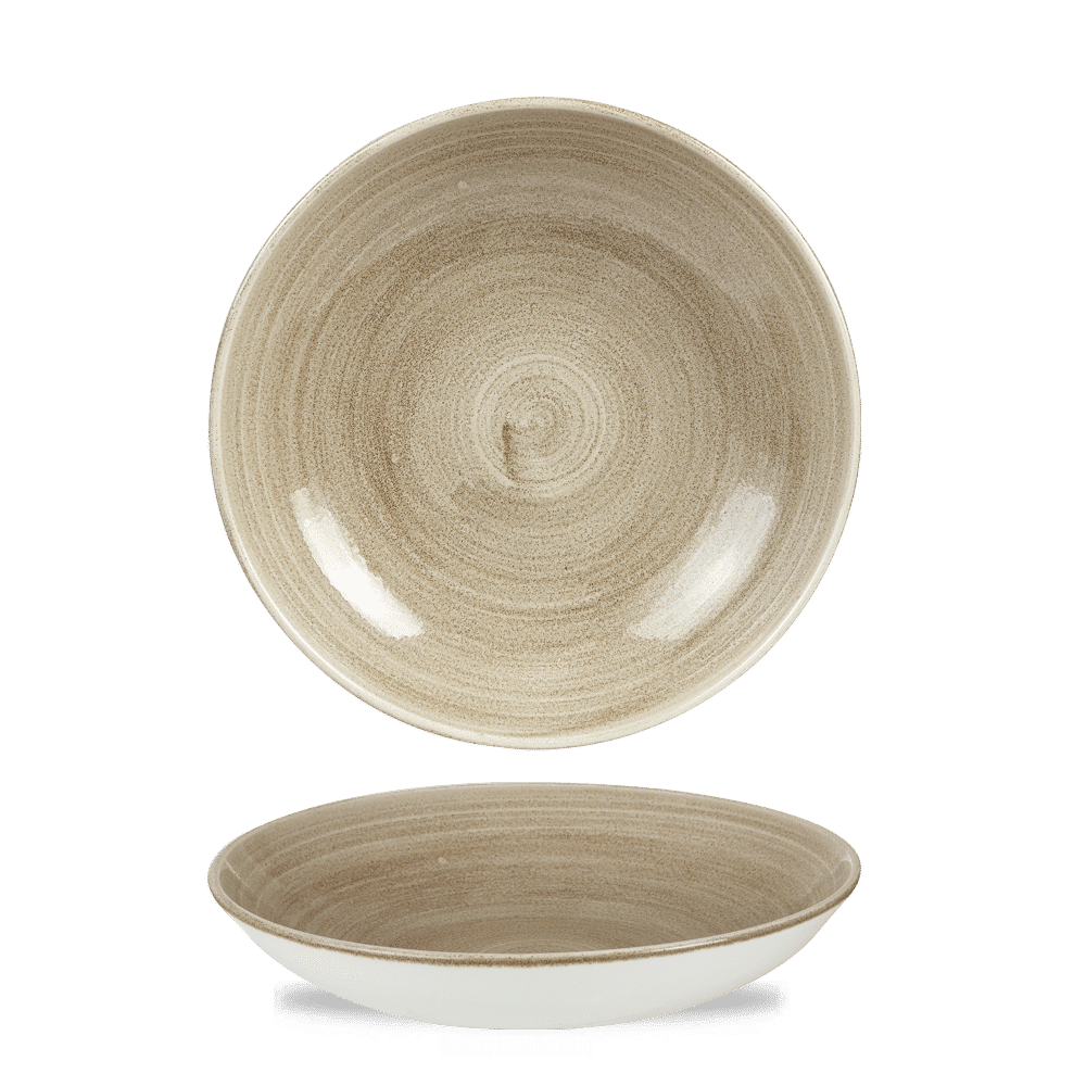 Stonecast Patina Antique Taupe Evolve Coupe Bowl 9.75" Box 12