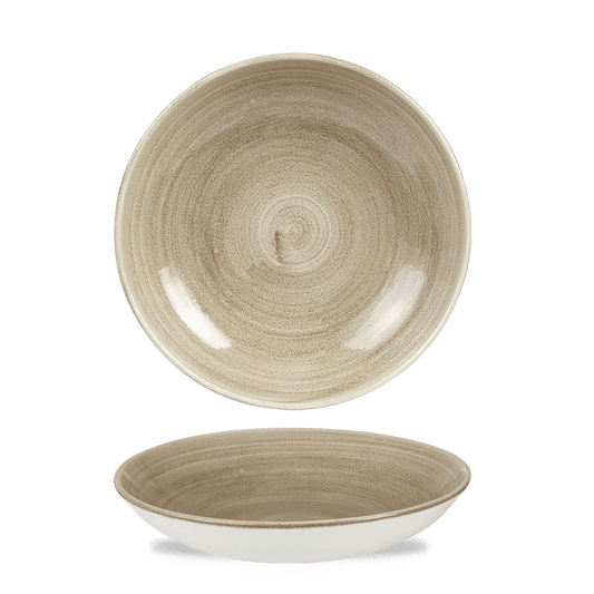 Stonecast Patina Antique Taupe Evolve Coupe Bowl 9.75" Box of 12 (3-5 Working Days Delivery)