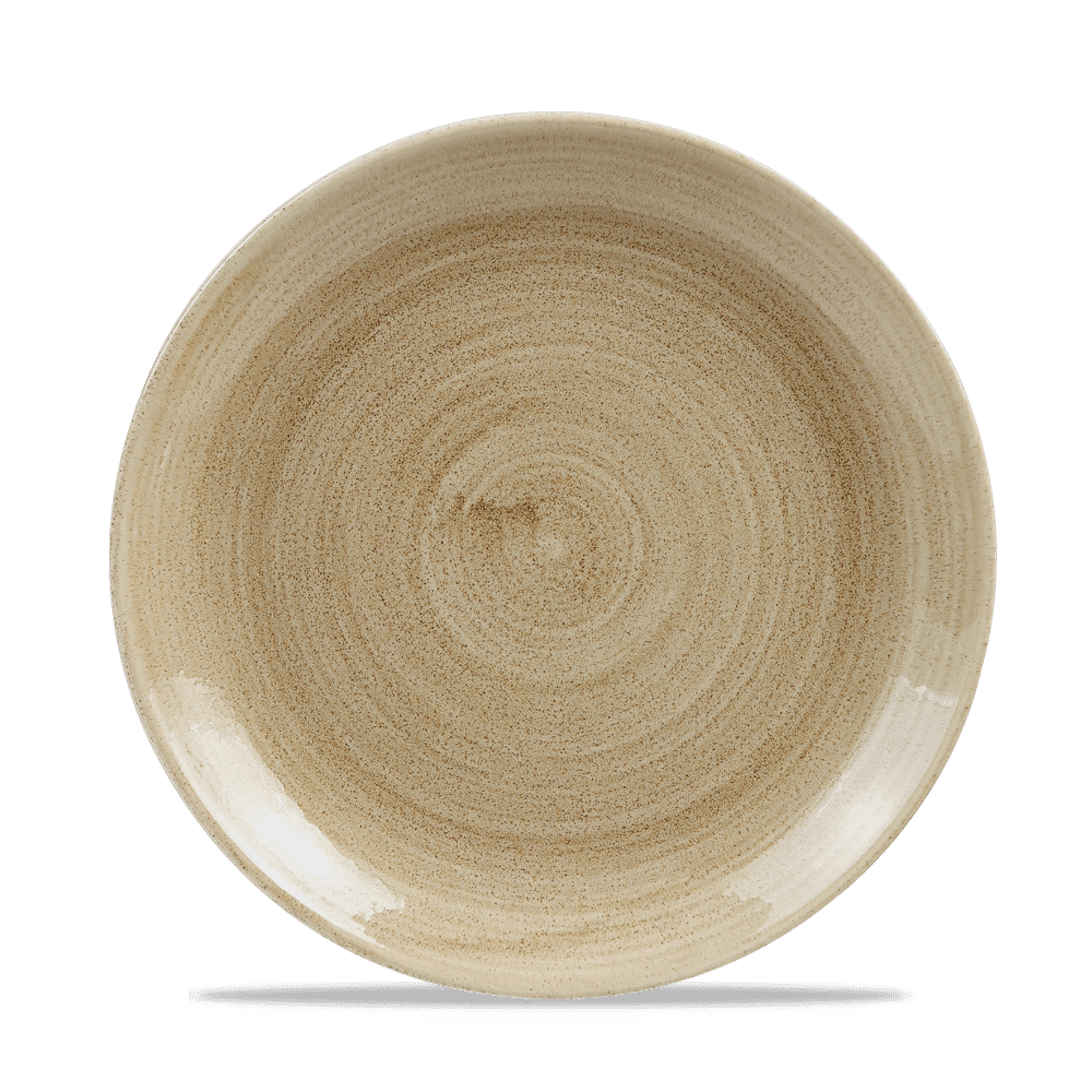 Stonecast Patina Antique Taupe Evolve Coupe Plate 8.67" Box 12