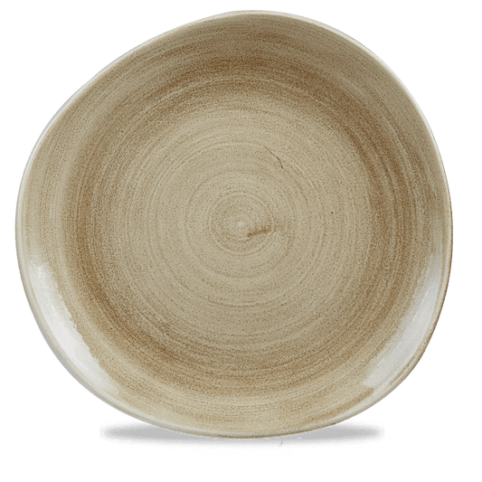 Stonecast Patina Antique Taupe Round Trace Plate 11 1/4" Box of 12 (3-5 Working Days Delivery)