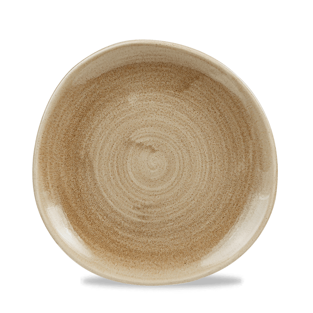 Stonecast Patina Antique Taupe Round Trace Plate 8 1/4" Box 12