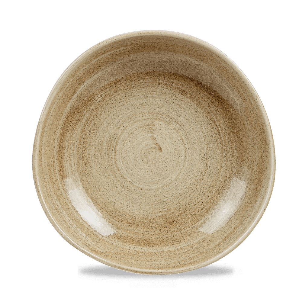 Stonecast Patina Antique Taupe Round Trace Bowl 9 7/8"  Box 12
